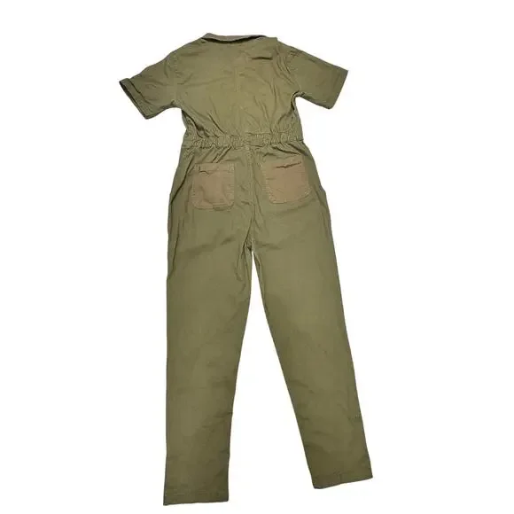 Green Jumpsuit Women’s Medium Utility Gorpcore Military St Patricks Shamrock - Picture 3 of 16